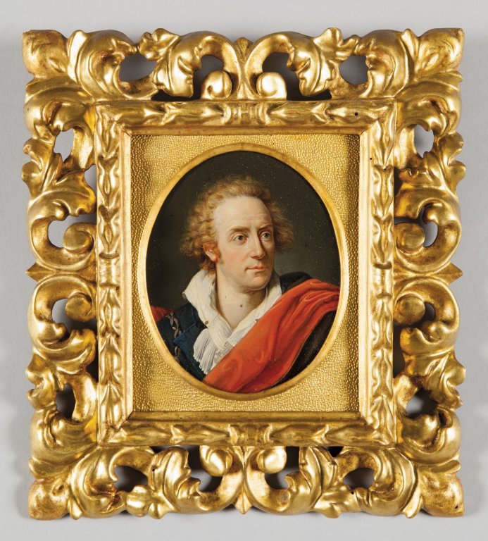 "Vittorio Alfieri" olio su cartoncino, cornice in (1 of 1)