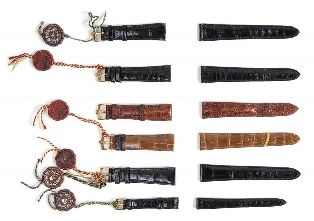 Lotto composto da sei cinturini in coccodrillo e (1 of 1)