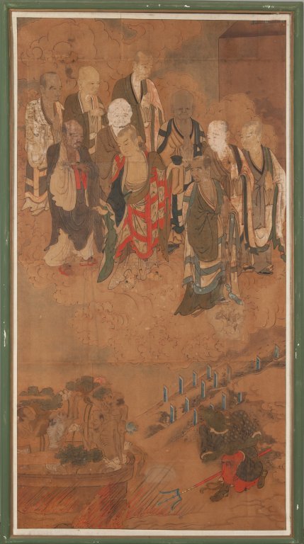 Quattro dipinti su carta decorati a motivi di Luo (1 of 5)