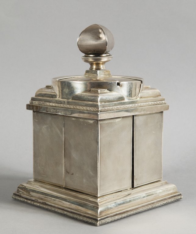 Portasigarette in argento, argentiere Asprey, (1 of 2)