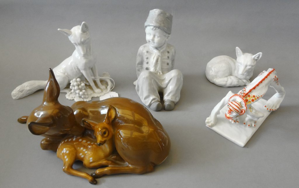 Lotto di 5 porcellane decorative marcate (1 of 1)