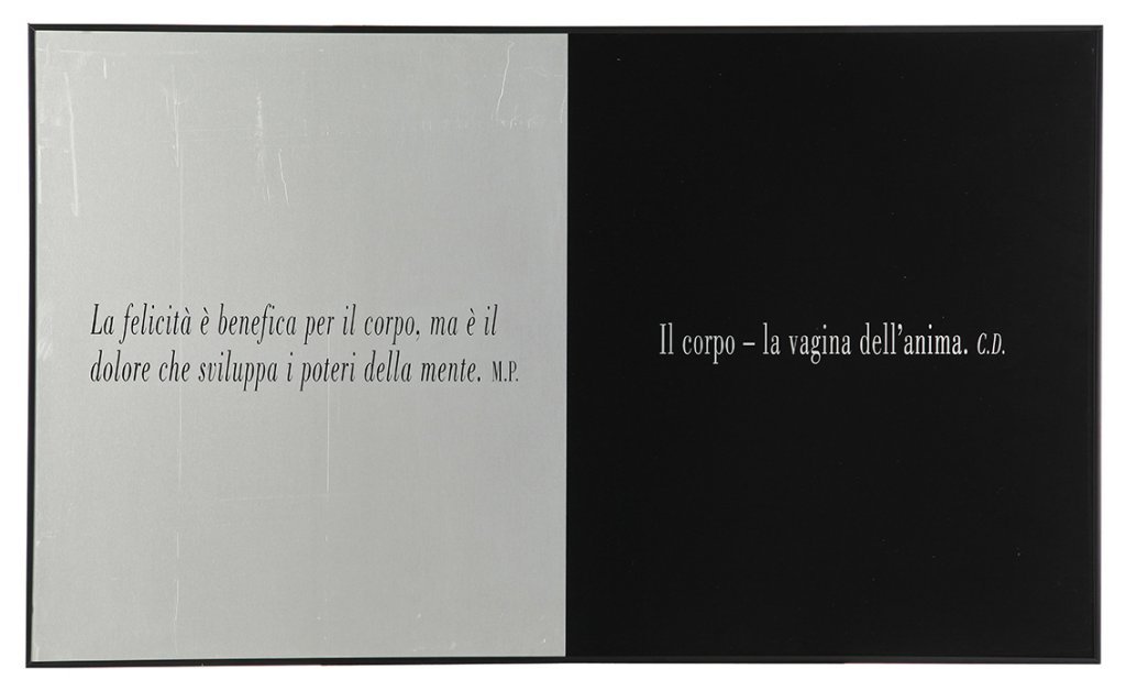 JOSEPH KOSUTH (1945-) Mens agitat molem: JOSEPH KOSUTH (1945-) Mens agitat molem 2003 serigrafia su alluminio cm 60x100 pezzo unico autentica su foto dell'artista su foto Mens agitat molem 2003 silkscreen on aluminum 23,64x39,4 in this work