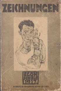 EGON SCHIELE (1890-1919)  Zeichnungen: EGON SCHIELE (1890-1919) Zeichnungen 1917Cartella (incompleta) di 12 tavole10 litografie (dimensioni varie)firma e data serigrafate su ogni tavolaesemplare 197/400edizione Richard Lanyi, ViennaZeichnu