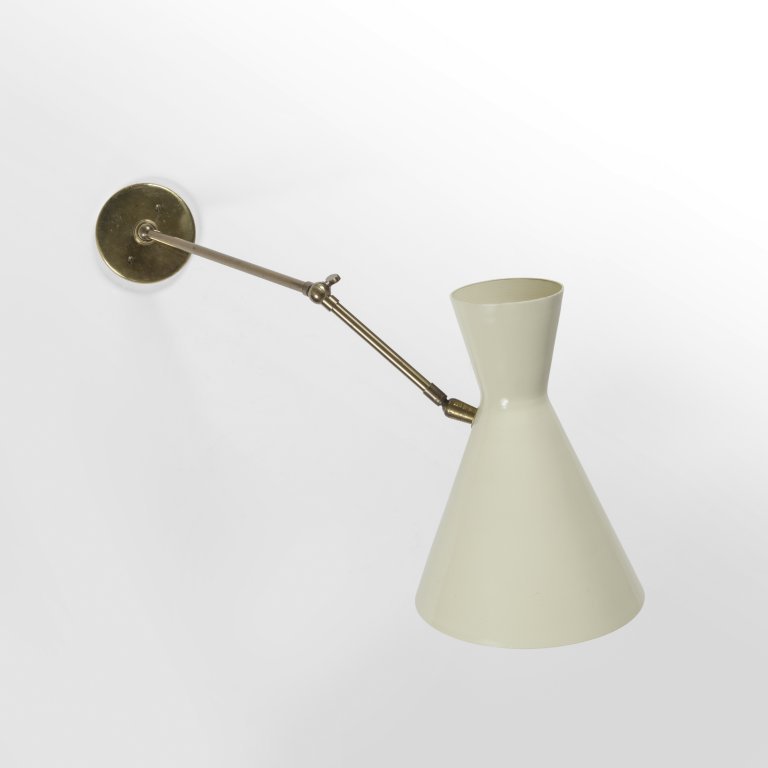 UNA LAMPADA A PARETE, anni '50.  Ottone, (1 of 1)