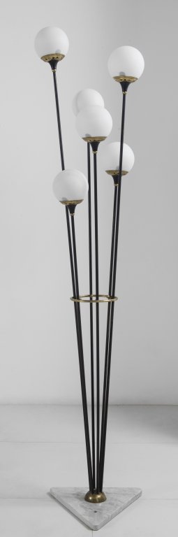 UNA LAMPADA DA TERRA, anni '50.  Marmo, tubo (1 of 1)