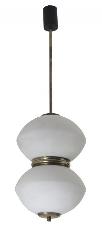 UNA LAMPADA A SOSPENSIONE, anni '60.  Ottone, (1 of 1)