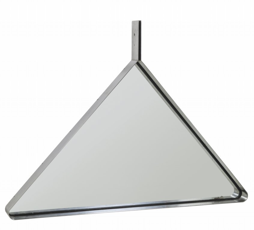 UNO SPECCHIO DA PARETE, anni '70.  Acciaio (1 of 1)