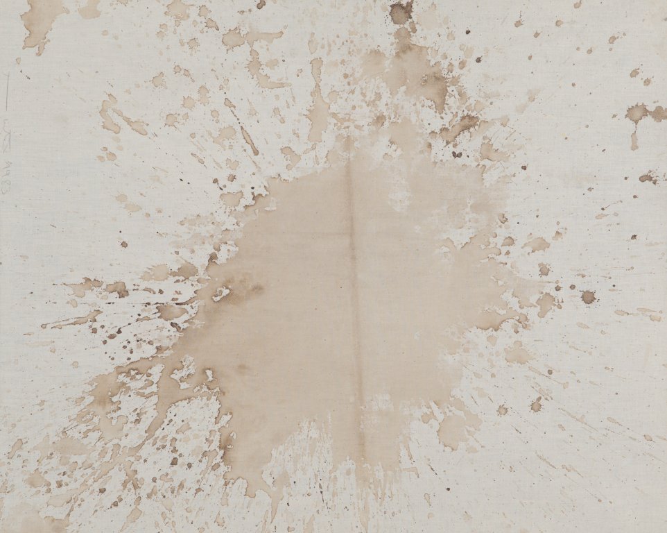 HERMANN NITSCH (1938-) Senza titolo: HERMANN NITSCH (1938-) Senza titolo 1983 sangue su tela cm 51x62,5 firmato e datato in basso a sinistra Untitled 1983 blood on canvas 20,1x24,6 in signed and dated lower left