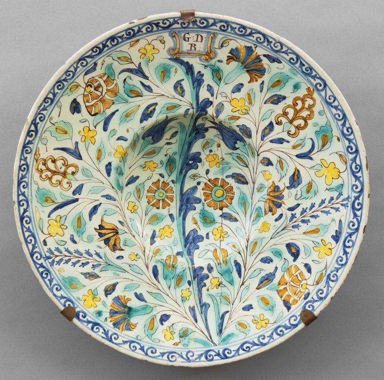 Grande piatto a decoro vegetale "Candiane", (1 of 1)