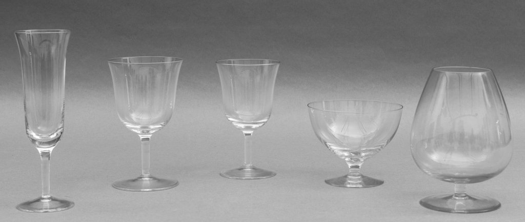 Servizio di bicchieri in cristallo liscio (1 of 1)