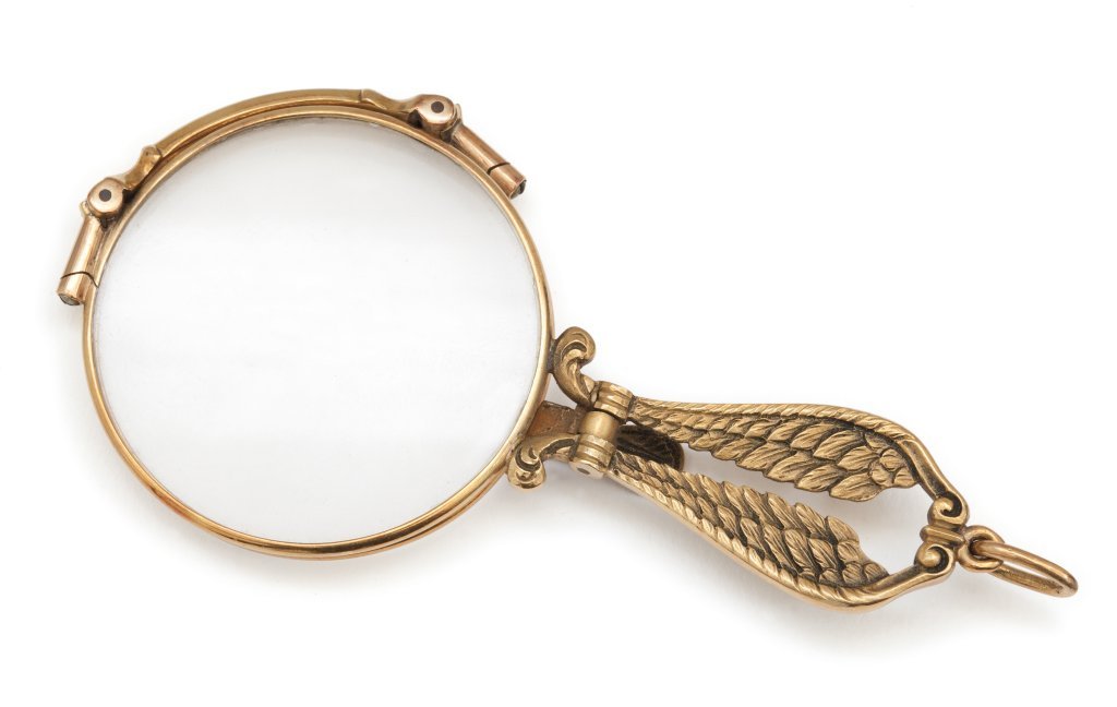Lorgnette in oro giallo epoca Liberty con (1 of 2)