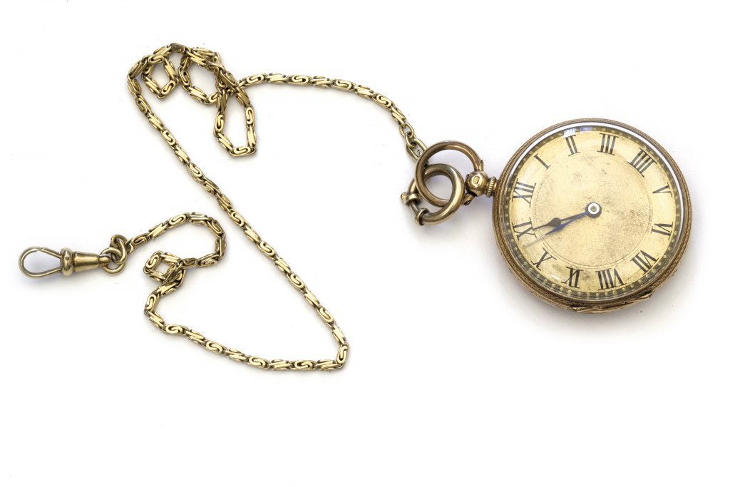 Orologio da tasca epoca Liberty in oro giallo con (1 of 1)