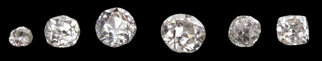 Lotto composto da sei diamanti di diverso taglio (1 of 1)