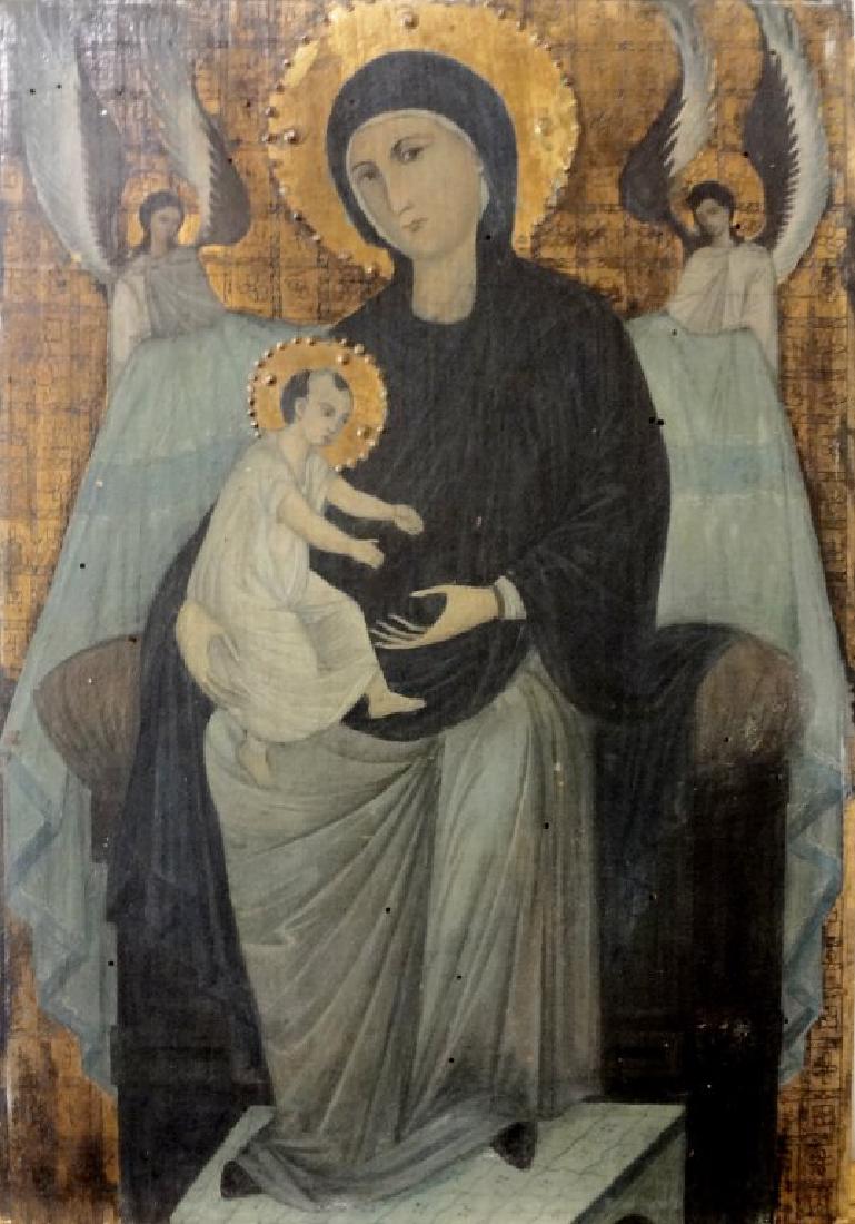 "Madonna" olio su tavola sec.XX cm. 41x28 (1 of 1)