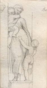 Rockwell Kent Drawing: Pencil study for print - 3 1/2" x 2"