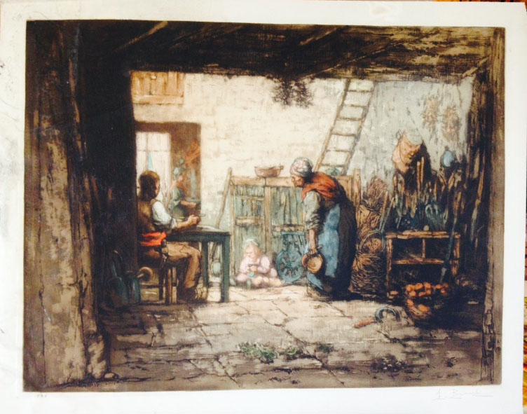 Auguste Brouet Color Etching (1 of 1)