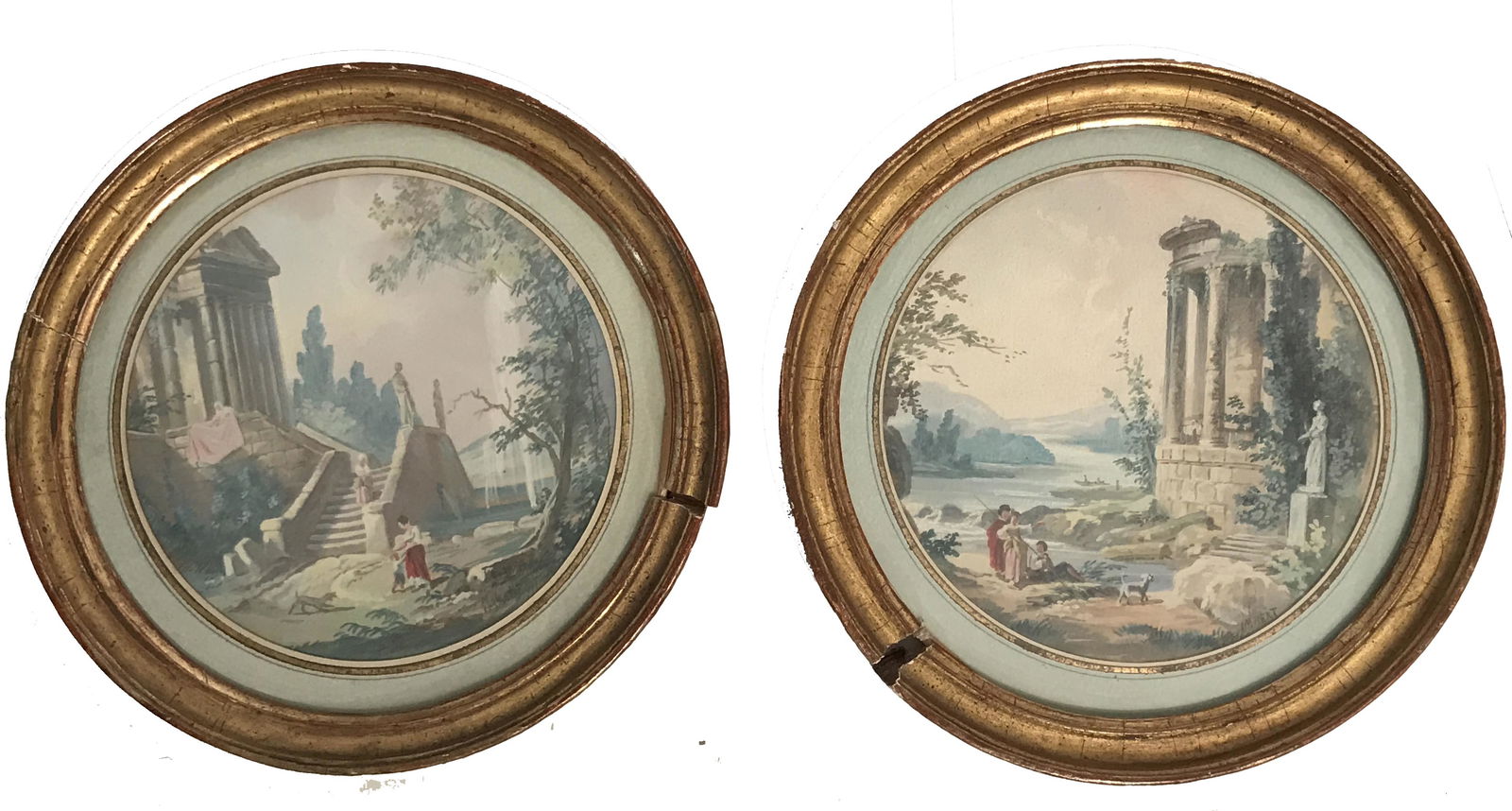 Set of 2 Watercolors by Imbert (1 of 1)