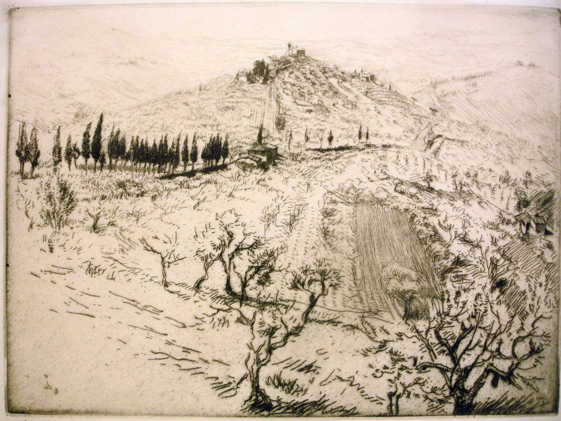 Edgar Chahine Etching (1 of 2)