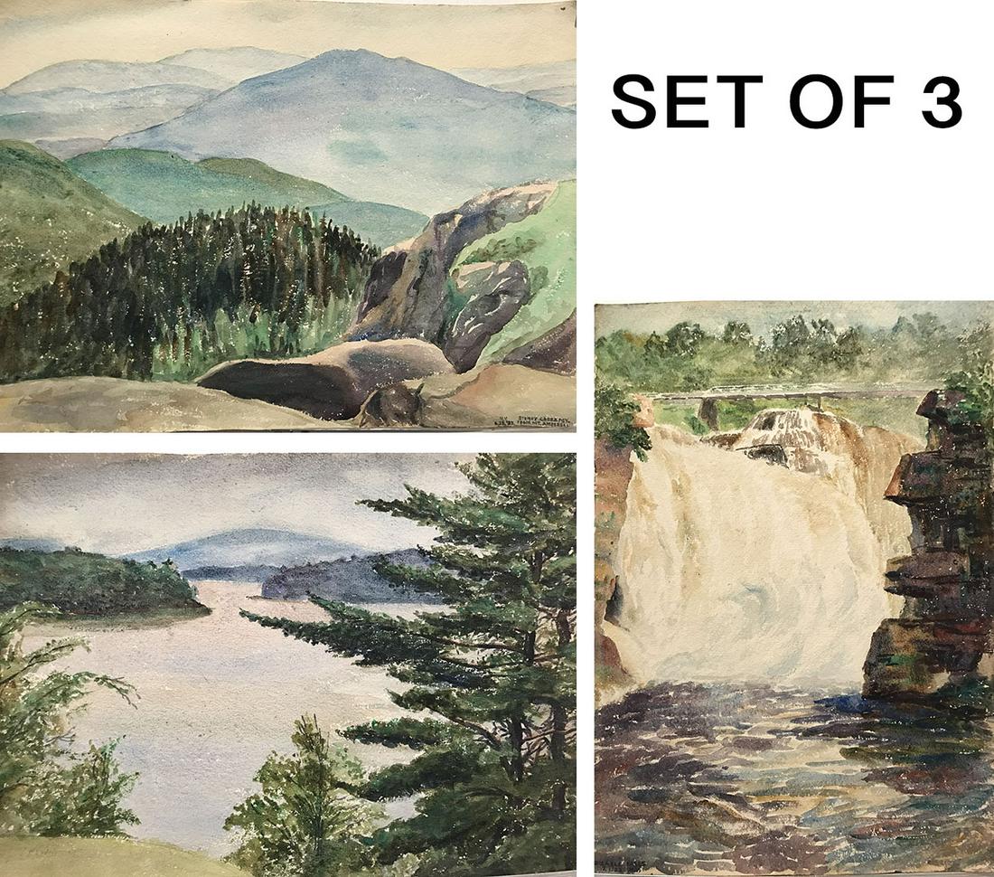 Set of 3 New York watercolors (1 of 5)