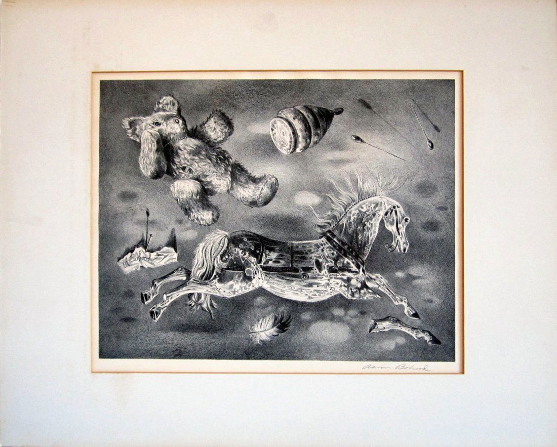 Aaron Bohrod Lithograph: Toys - 13 1/2" x 16 1/8"