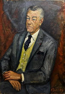 Arbit Blatas Oil Painting: Portrait of gentleman - 41" x 28"