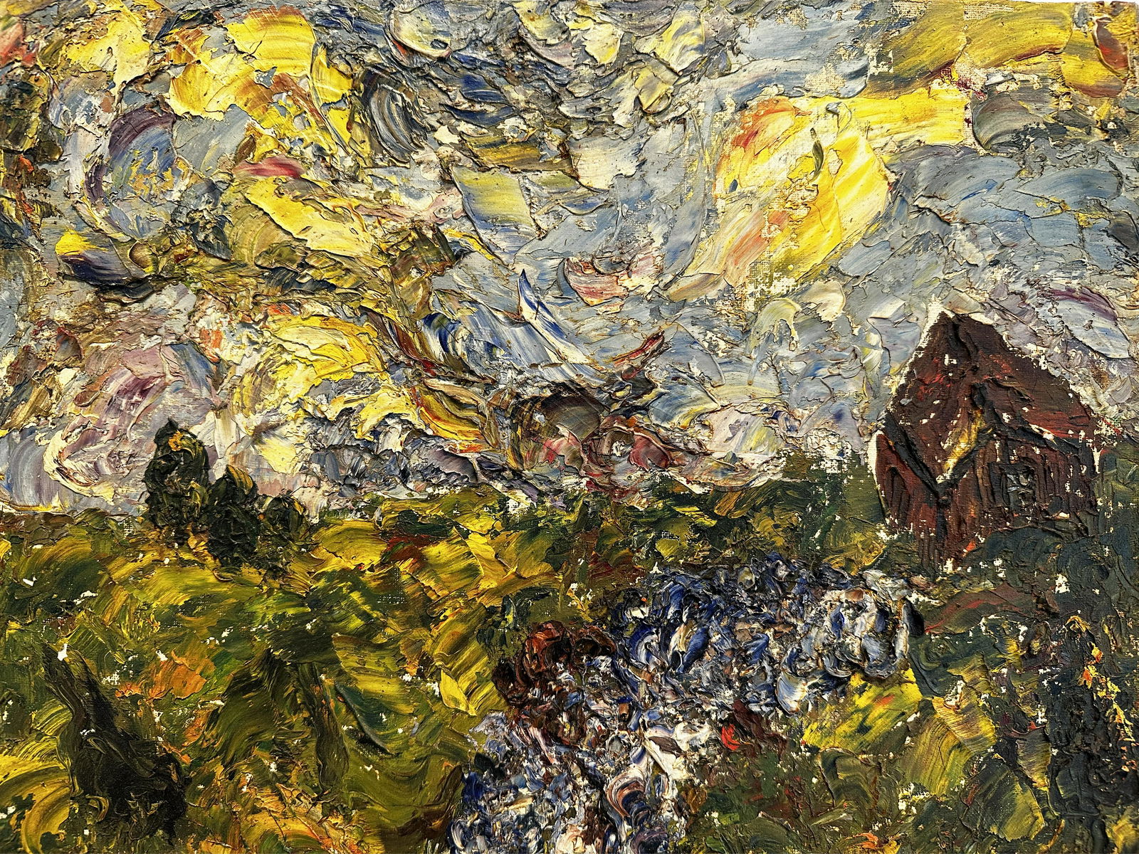 Abstract Oil Painting by unknown artist (1 of 3)