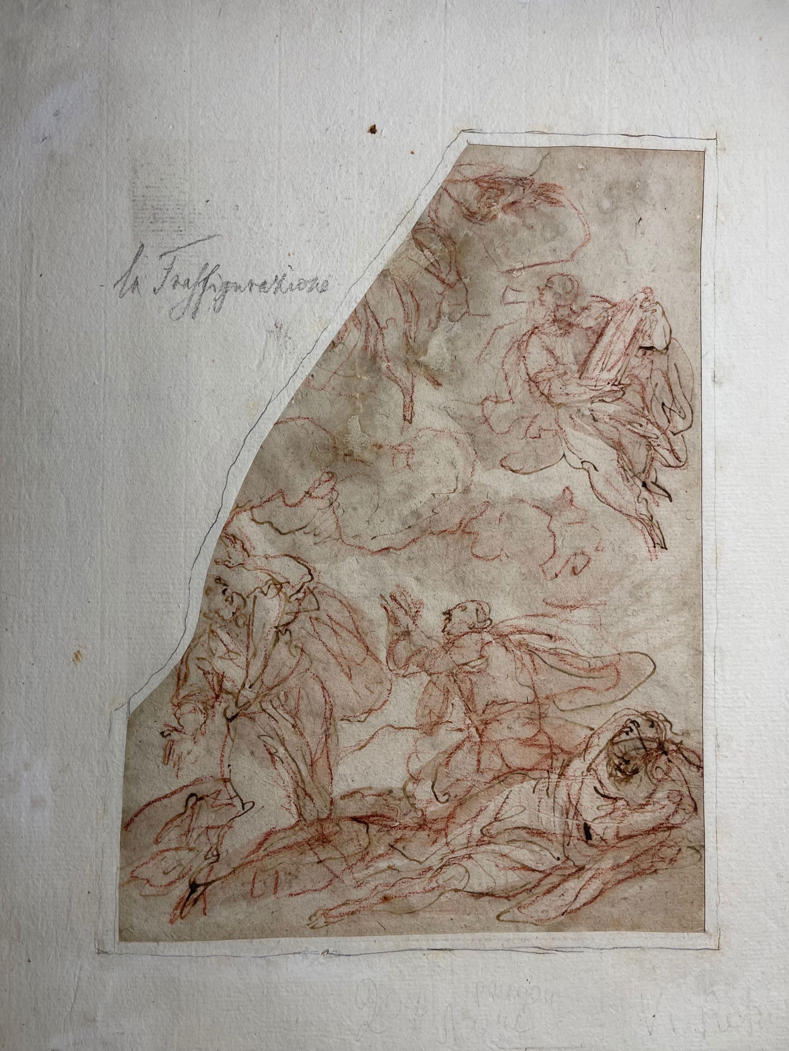 Alessandro Maganza Old Master Drawing: Recto: "Transfiguration", Verso: "The Decapitation of St. John Baptist" - 15 x 12"