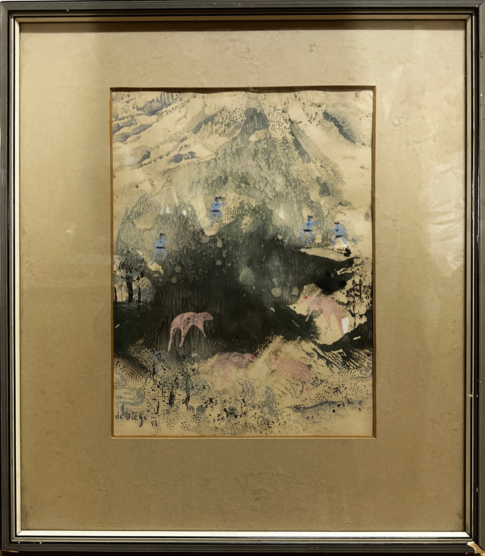 Julio de Diego Gouache Drawing (1 of 3)