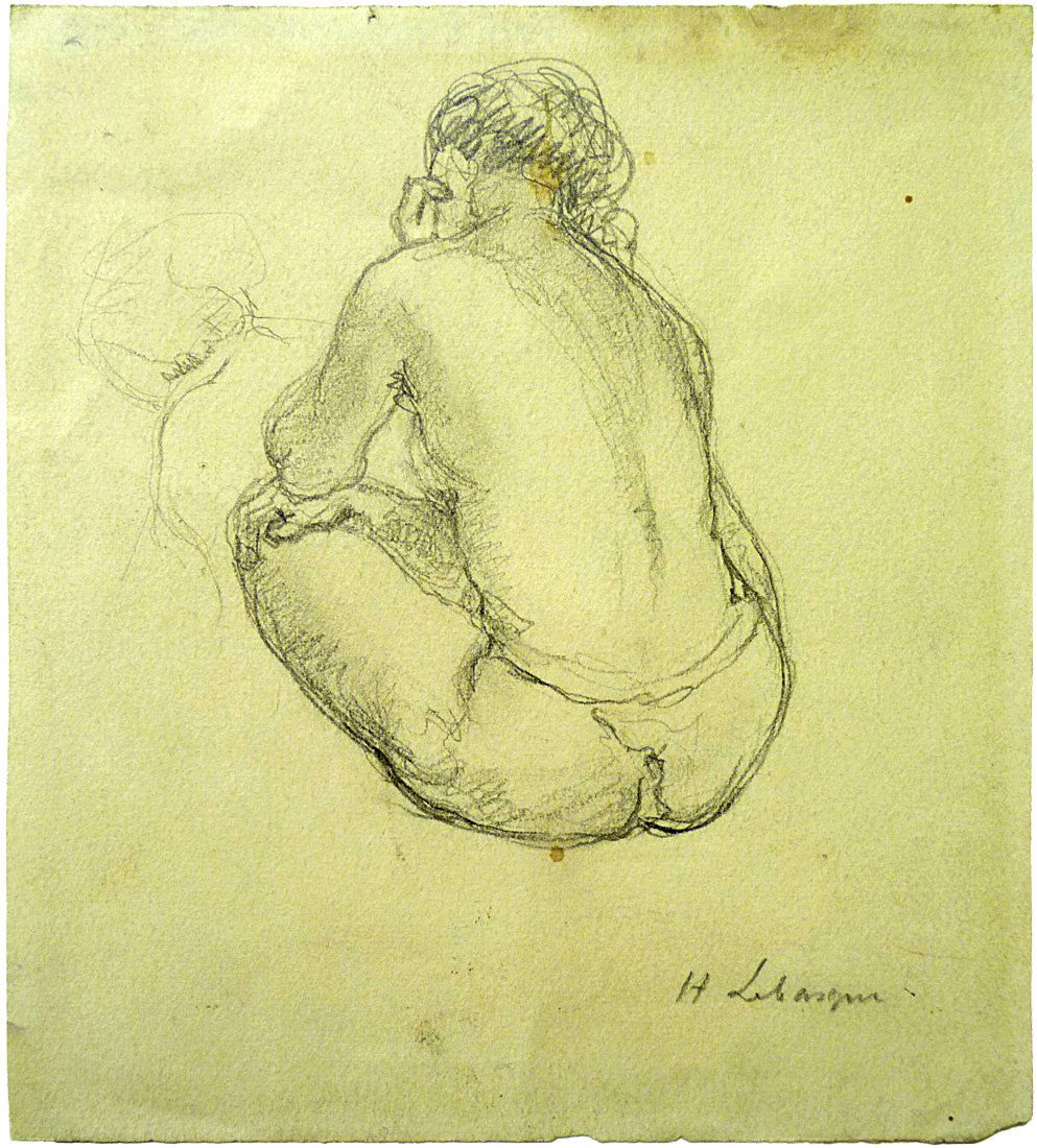 Henri Lebasque (1865 – 1937) - Female Nude: Artist: Henri Lebasque (1865 – 1937), French Title: Female Nude Study Medium: Pencil on paper Size: 6" x 5" Signature: Signed "H Lebasque" L/R