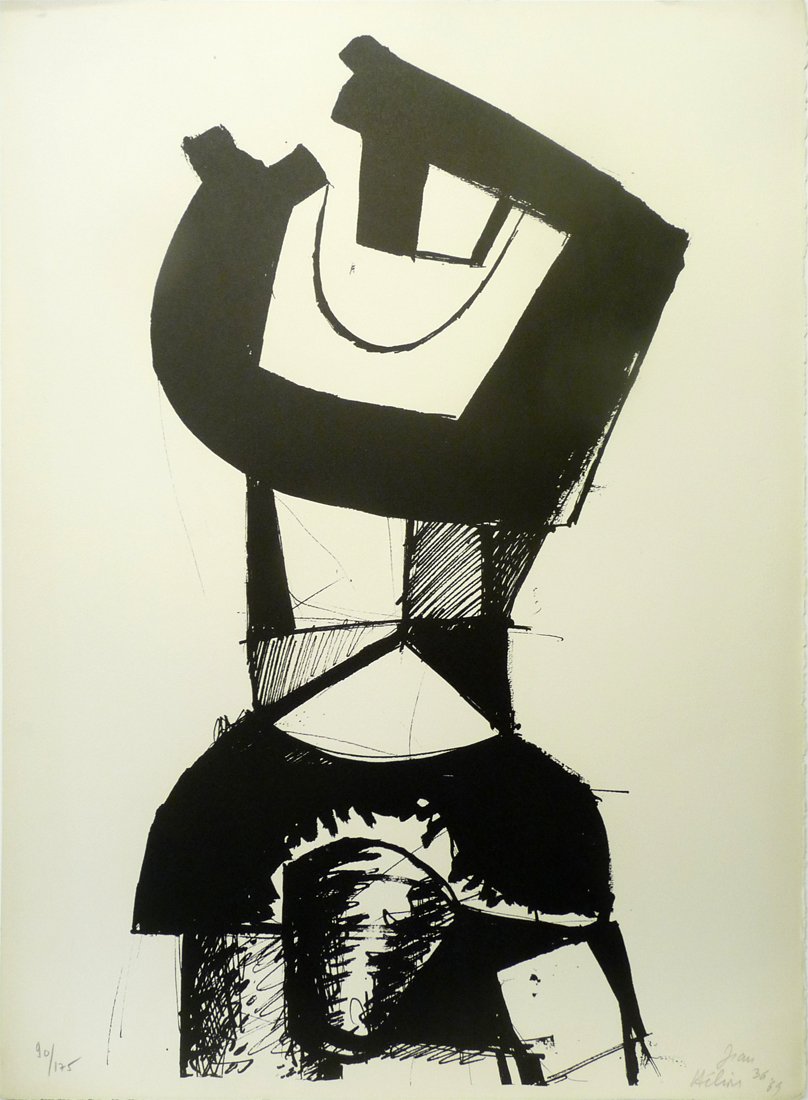 Jean Hélion (1904 – 1987) - Lithograph: Artist: Jean Hélion (1904 – 1987), French Title: Abstract Medium: Lithograph Size: 26" x 19" Signature: Signed "Jean Hélion 36-69" L/R, numbered 90/175 L/L