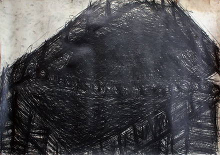 Nancy Rubins - Original Drawing - graphite on paper: No Reserve - Nancy Rubins, (American, 1952) 30" x 43", graphite on paper, circa 2007, no fixative, faint signature. Plenty of the artist's finger prints in the upper corner. Acquired in a trade in the