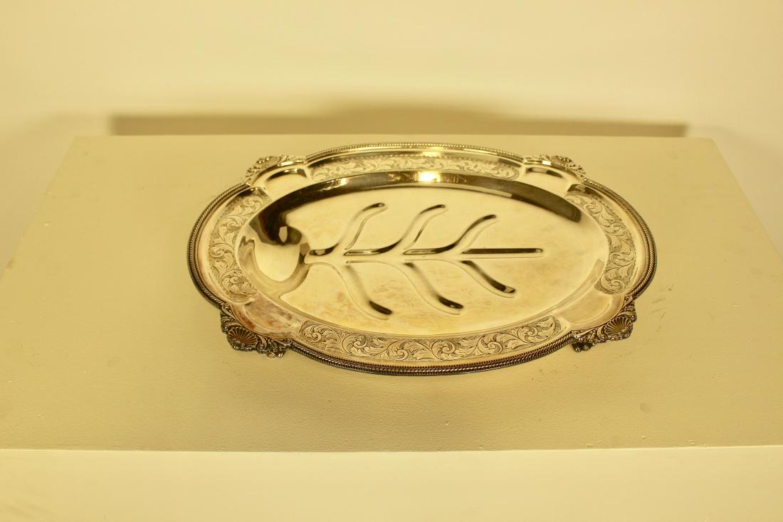 Large Sheffield Reproduction Silver Plate Meat Tray (1 of 3)