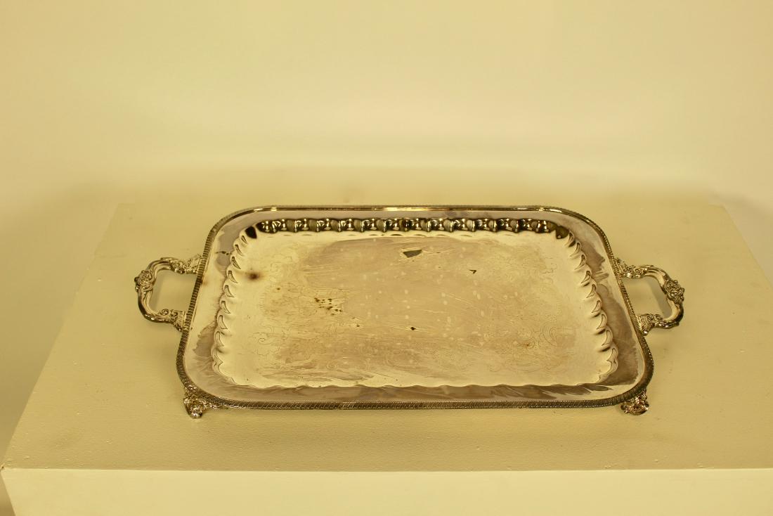 Old English Silver Plate Tray (1 of 3)