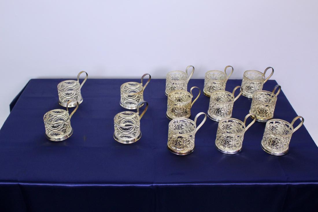 13 Sterling Silver Filigree Cupholders (1 of 5)