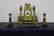 Marble & Bronze Empire Clock with Candlesticks - 2