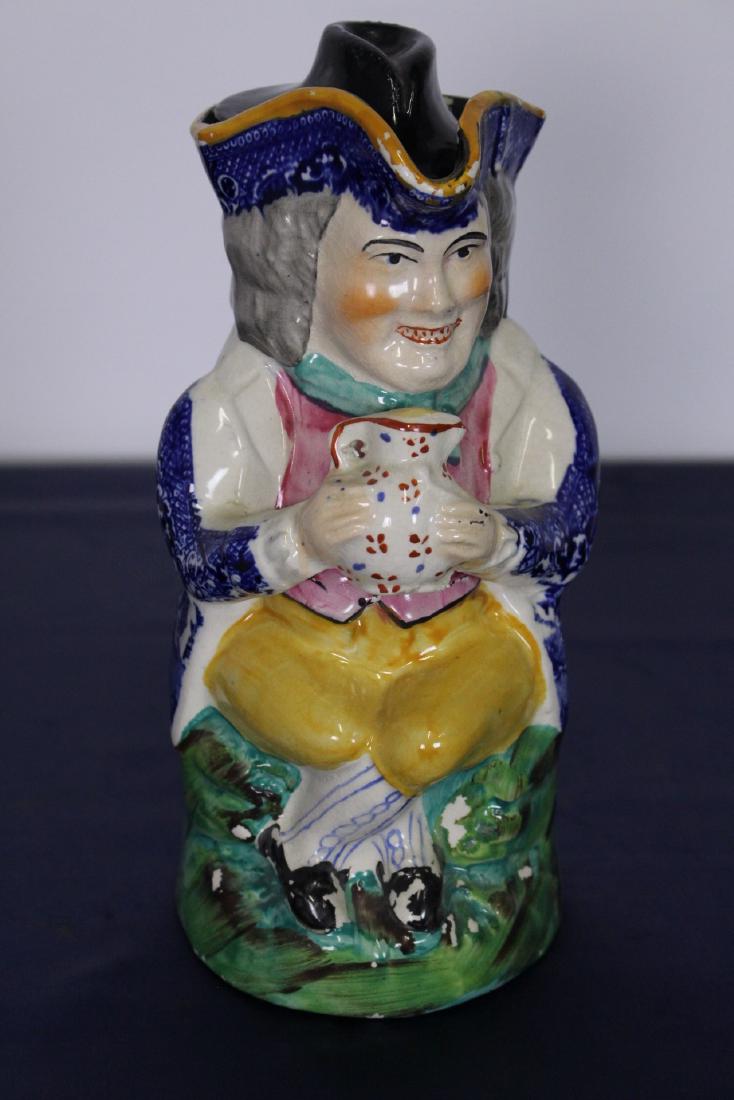 Rare 18th Century Ceramic Lidded Toby Jug (1 of 6)