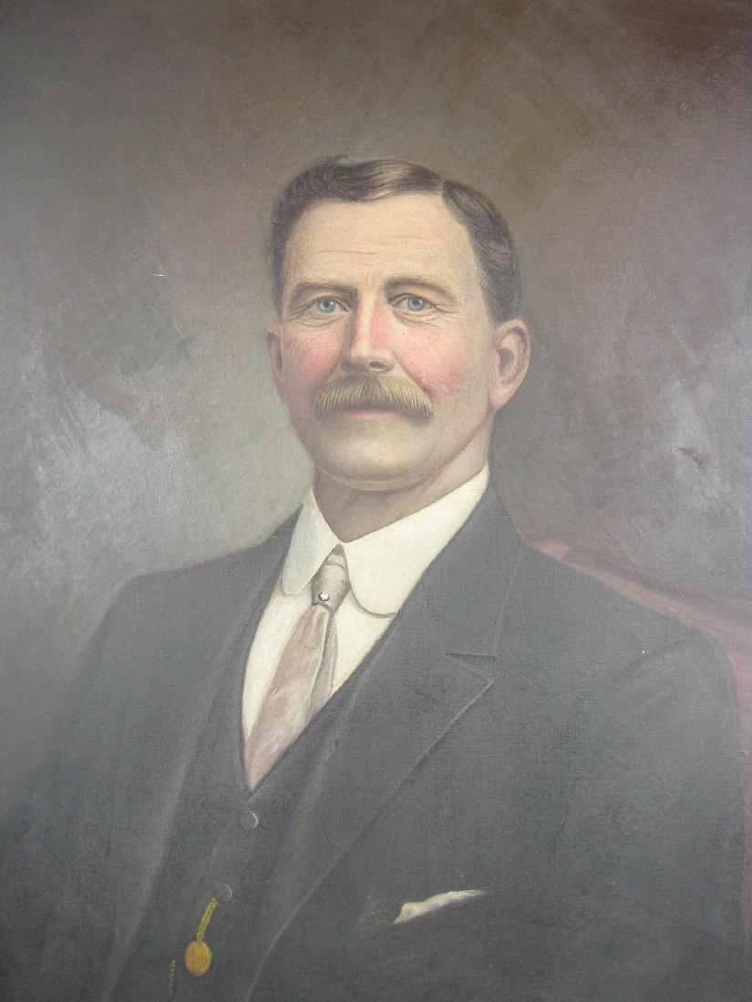 Stuart Taggart Oil Portrait of the Director of the Bank: Ca. 1913 Oil on canvas portrait by Stuart Taggart of the Director of the Bank of Canada. Measures 35.5"H x 30.5"W.