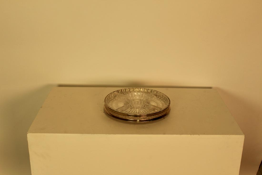 Lined Silver Plate Lazy Susan (1 of 2)