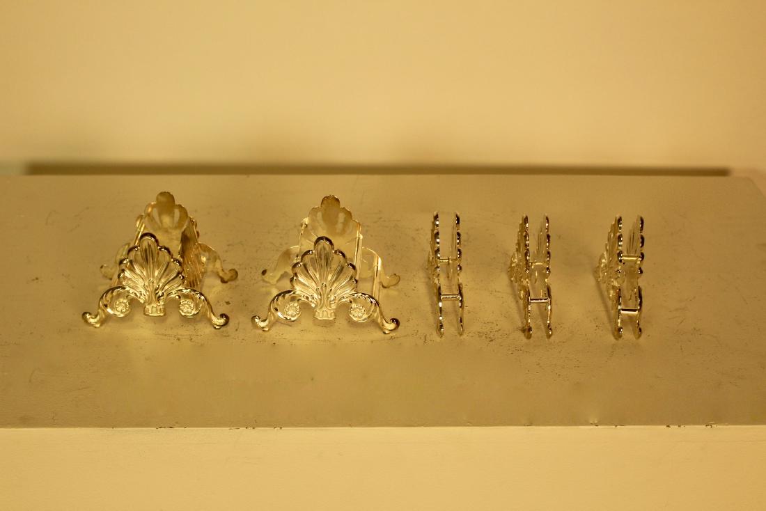 Five Pieces Napkin & Utensil Holders: Five Pieces Napkin & Utensil Holders. The 2 largest each measure 4" x 4" x 5".