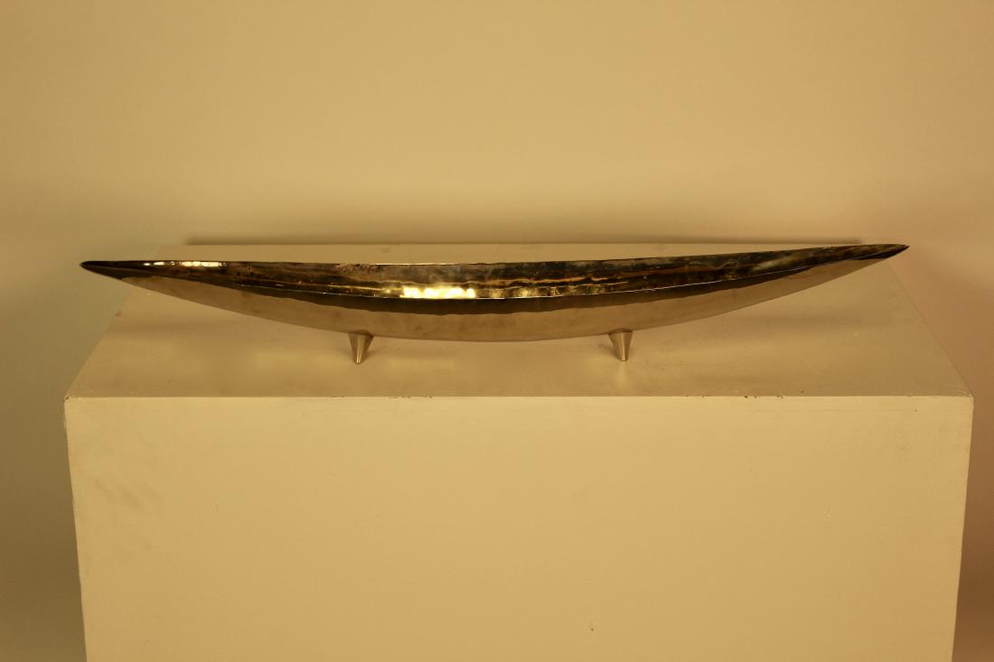 Mid Century Boat Form Silver Plate Dish (1 of 2)