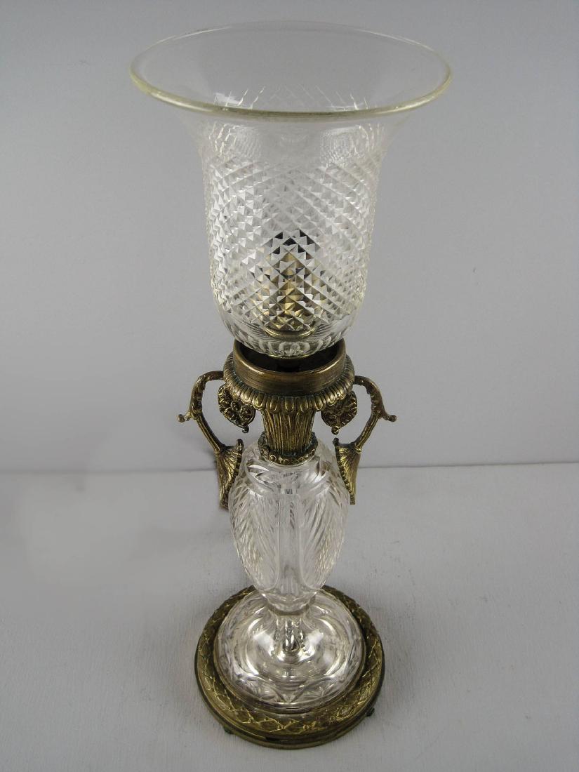 Ca. 1905 Brilliant Cut Crystal Electric English Lamp. (1 of 8)