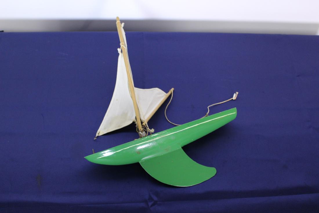 Antique Toy Yacht Model by StarYacht: Antique Toy Yacht Model by StarYacht, excellent condition, circa 1930, 14.5"H x 10.5"L