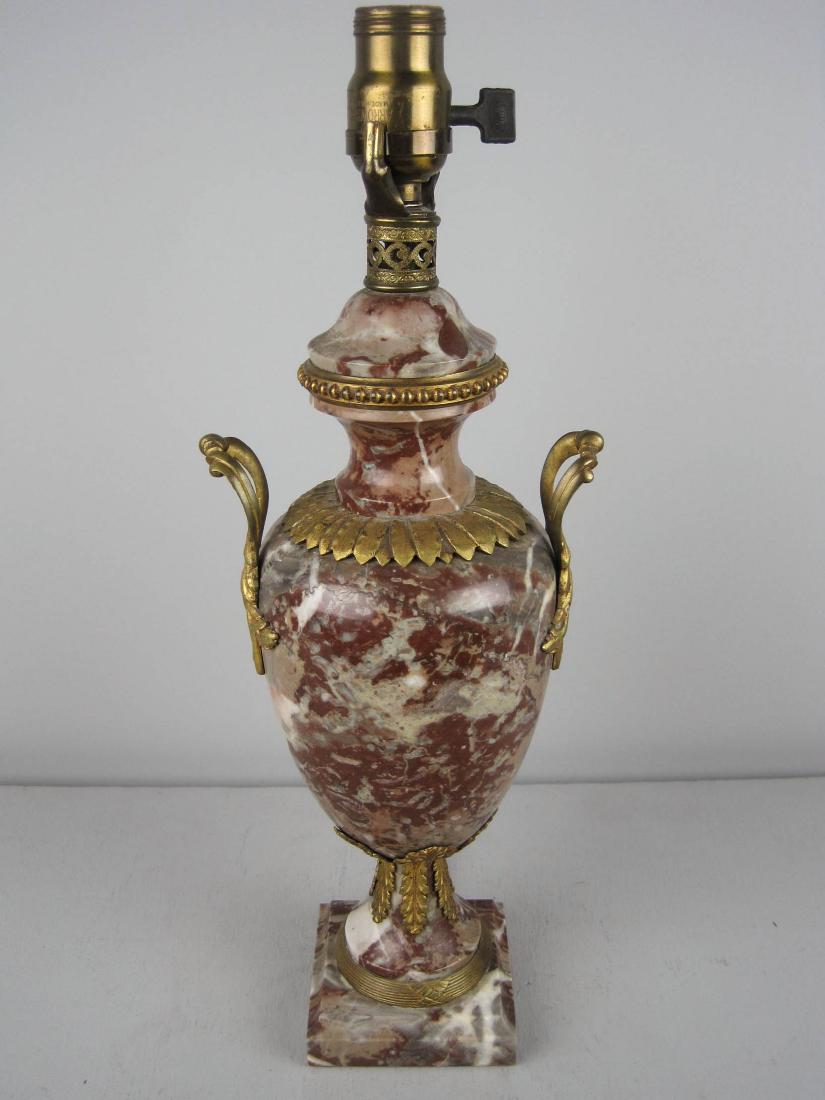 Ca.1910 Converted garniture marble table lamp base. (1 of 4)