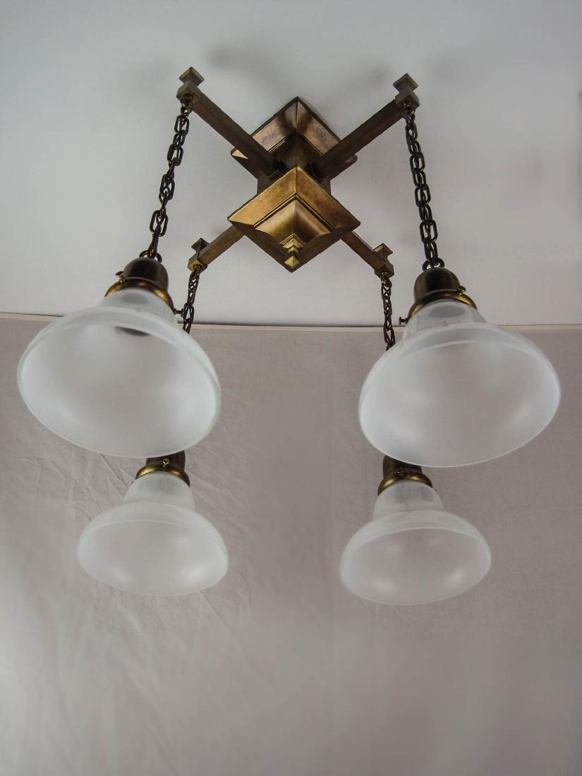 Arts And Crafts Mission Flush Mount Light Fixture