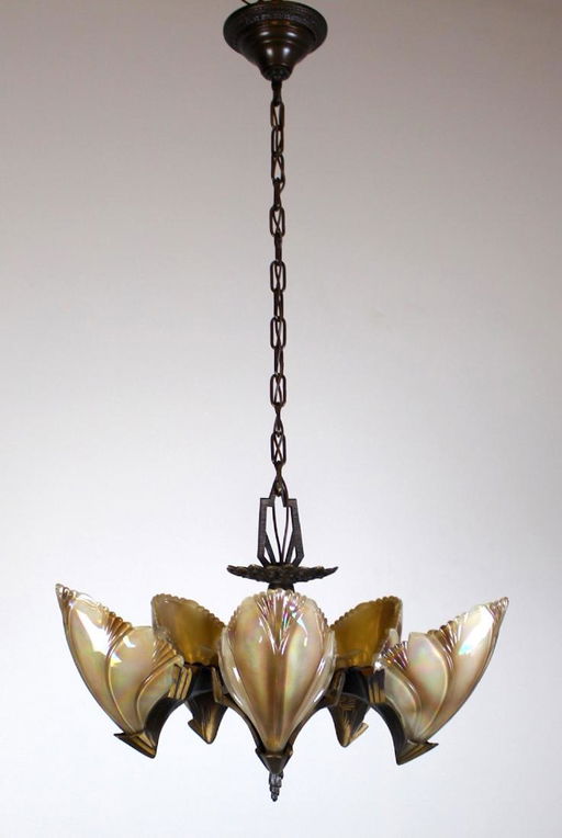 5 Light Art Deco Bat Wing Fixture Aug 17 2019 Renew 5 Light Art Deco Bat Wing Fixture Aug 17 2019 Renew