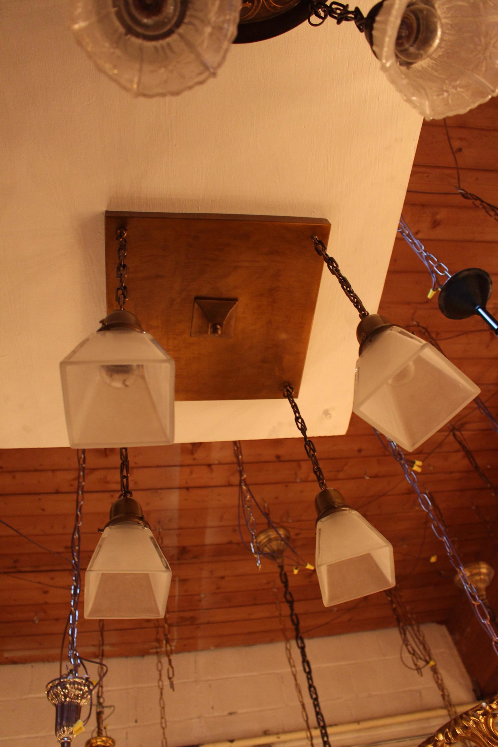 4Light Square Flushmount: 4Light Square Flushmount. Modern. Measures 18"L x 18"D.
