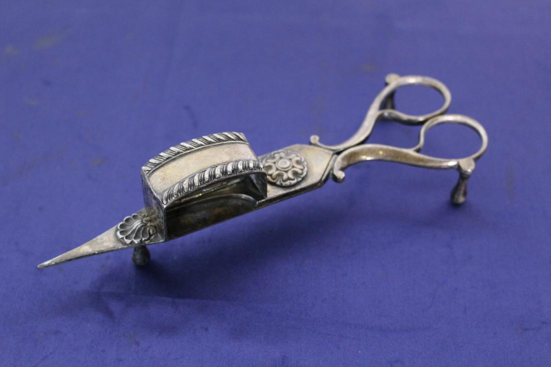 18th Cent. 800 Silver French Candle Snuffer: 18th Cent. 800 Silver French Candle Snuffer, 6.75"L x 2.25"W x 1.75"H.