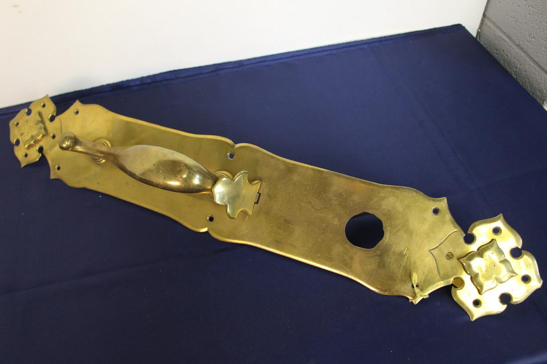 Arts and Crafts Door Handle: Large arts and crafts door handle, elegant design, 25.8"H x 4"W