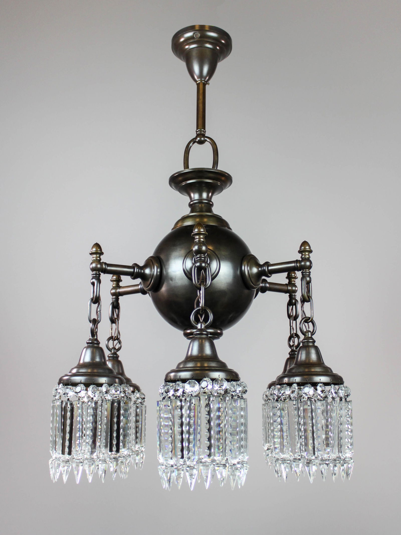 Colonial "Ball" Light Fixture (6 Light) (1 of 8)