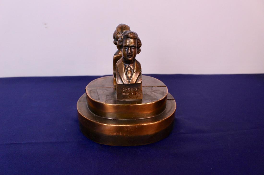 Frederic Chopin Bronze Sculpture Bookends (1 of 9)